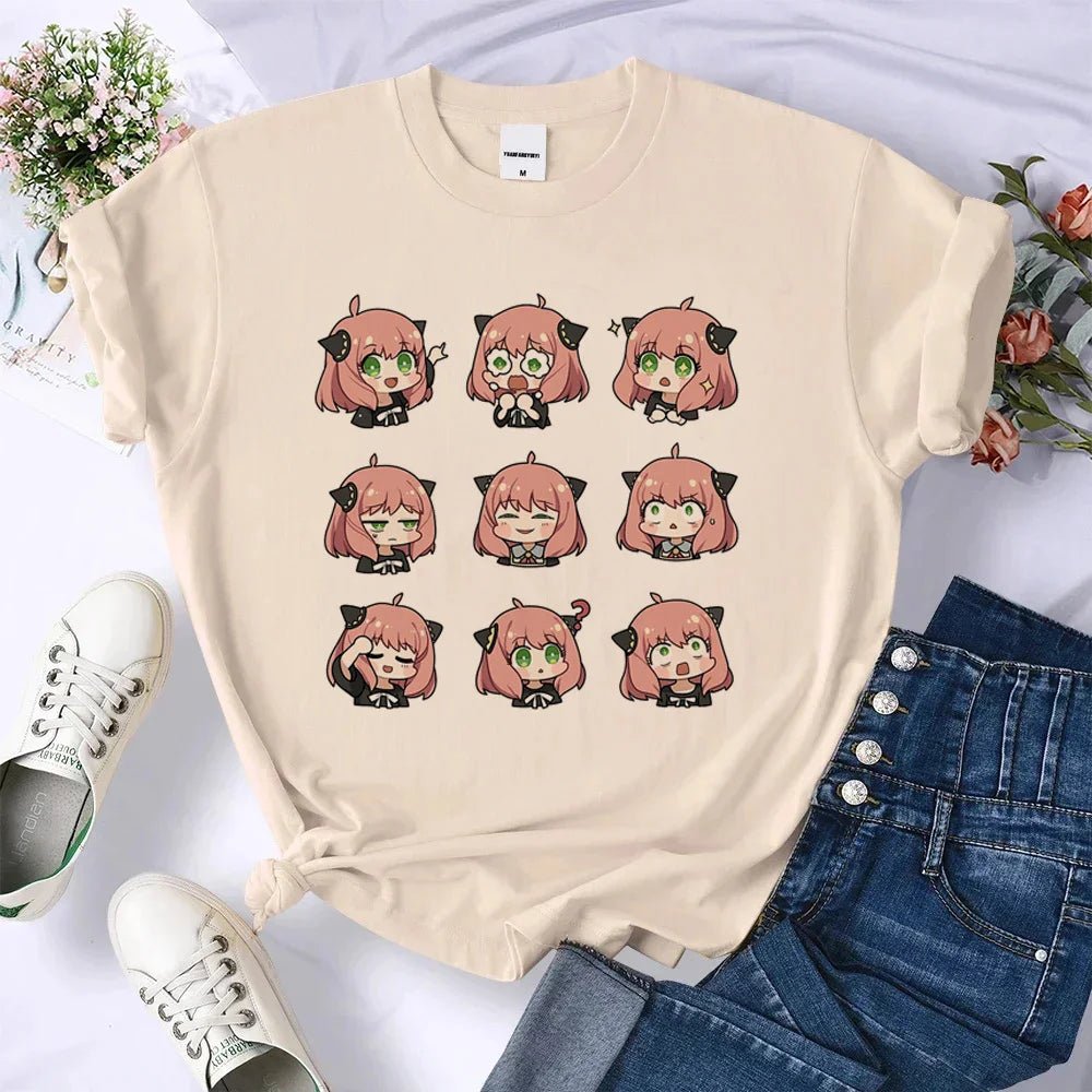 Anya t-shirt femmes japonais graphique t-shirt femme harajuku vêtements - Bloopop