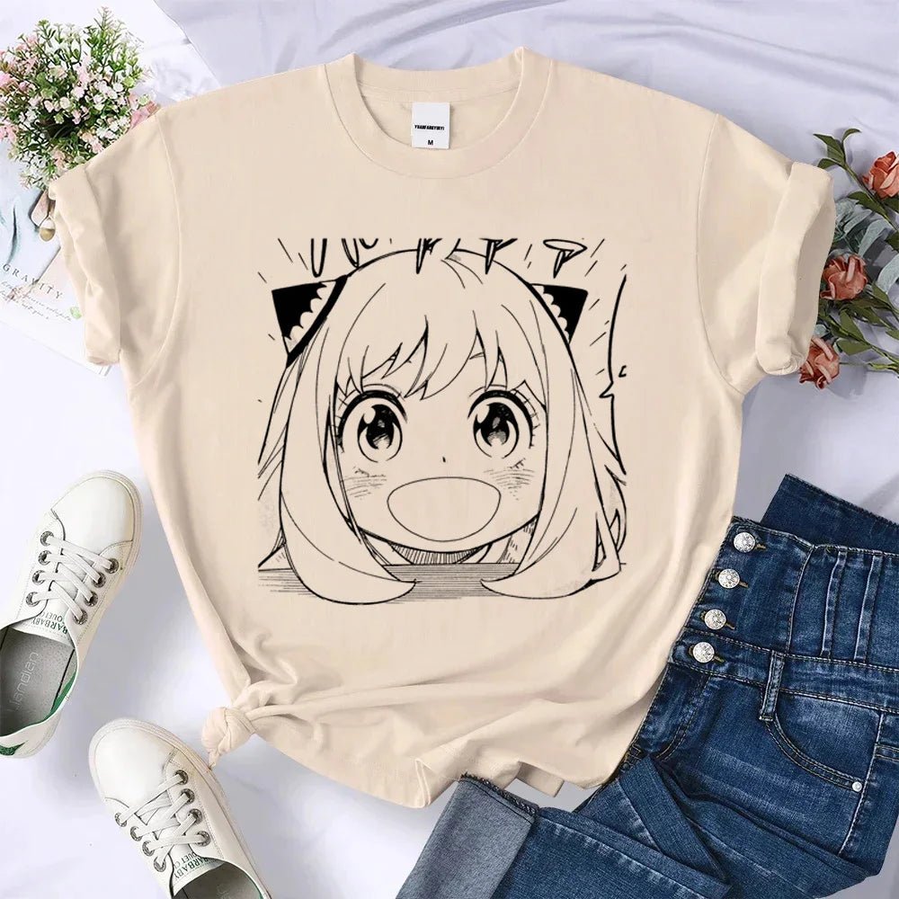 Anya t-shirt femmes japonais graphique t-shirt femme harajuku vêtements - Bloopop