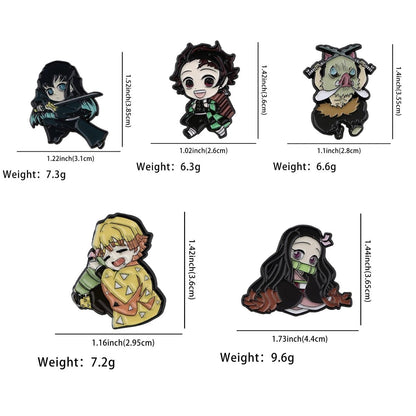 Broches Nezuko en émail pour femmes, Badges sur sac à dos, accessoires de Cosplay, bijoux à la mode, jouets, cadeau - Bloopop