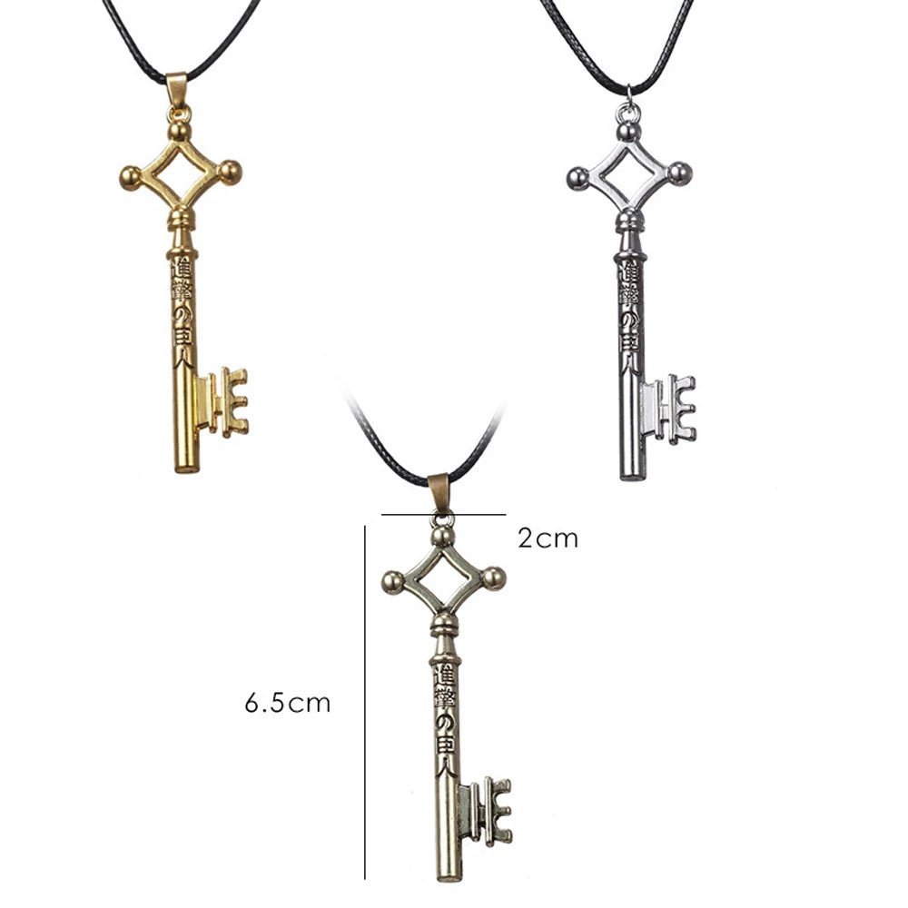 Collier attaque sur Titan pour hommes, pendentif Eren Key Shingeki No Kyojin, mode Vintage rétro, bijoux Anime pour hommes, Cosplay A0410, 2024 - Bloopop