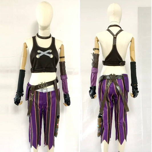 Costume Cosplay Jinx Arcane (League of Legends) - Tenue Femme Sexy avec Accessoires - Déguisement Halloween & Convention Manga - Bloopop