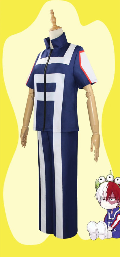 Costume de cosplay Anime My Hero Academia pour hommes et femmes, uniforme scolaire, pantalon de gymnastique, Midoriya Izuku Todoroki Shouto, Costume de Cosplay - Bloopop