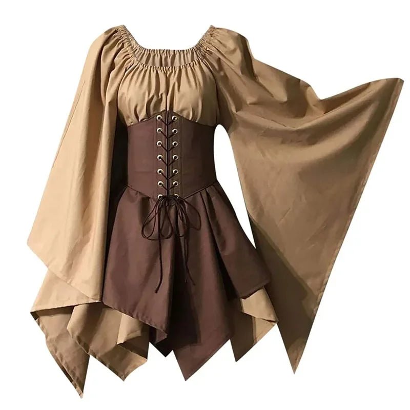 Costume médiéval pour femmes, robe médiévale de la Renaissance, fée elfe, Costume traditionnel Viking irlandais, oreille d'elfe pour fête d'halloween - Bloopop