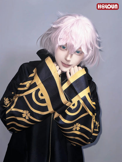 HOLOUN Tokyo Anime Brahman Senju Kawaragi Cosplay Costume doré noir veste manteau sur la taille Sakura imprimé Halloween noël - Bloopop