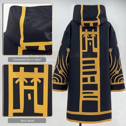 HOLOUN Tokyo Anime Brahman Senju Kawaragi Cosplay Costume doré noir veste manteau sur la taille Sakura imprimé Halloween noël - Bloopop