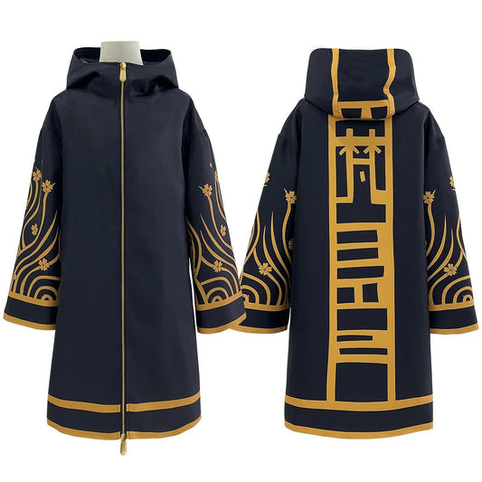 HOLOUN Tokyo Anime Brahman Senju Kawaragi Cosplay Costume doré noir veste manteau sur la taille Sakura imprimé Halloween noël - Bloopop