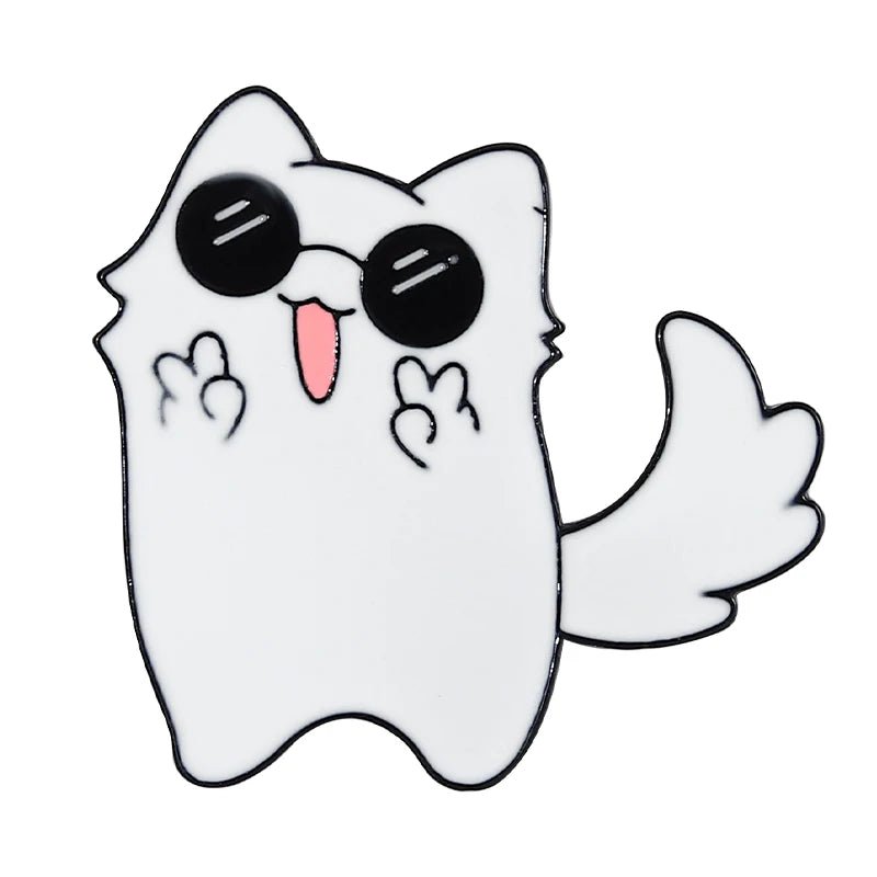 Jujutsu Kaisen – broche en émail, dessin animé, animaux, chat, chapeau en métal personnalisé, vêtements à revers, sac à dos, bijoux, cadeau pour Fans d'amis - Bloopop