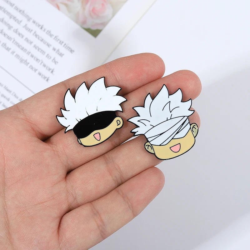 Jujutsu Kaisen – broche en émail, dessin animé, animaux, chat, chapeau en métal personnalisé, vêtements à revers, sac à dos, bijoux, cadeau pour Fans d'amis - Bloopop