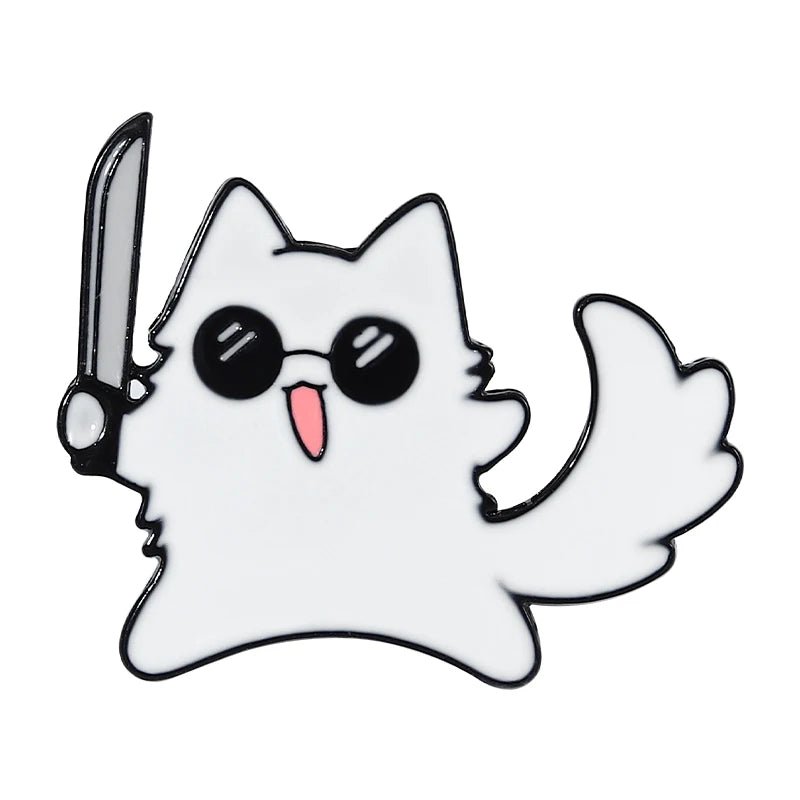 Jujutsu Kaisen – broche en émail, dessin animé, animaux, chat, chapeau en métal personnalisé, vêtements à revers, sac à dos, bijoux, cadeau pour Fans d'amis - Bloopop