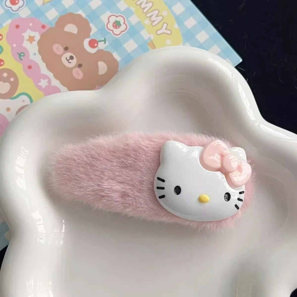 Mignon Sanrio rose épingle à cheveux dessin animé Hello Kitty filles Barrettes frange pince femmes filles cheveux accessoires pince coulissante bijoux cadeaux - Bloopop