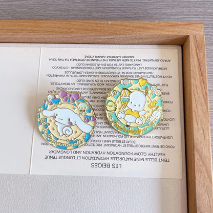 Sanrio broches Badges broche Hello Kitty Kuromi cannelle dessin animé épinglettes en métal pour étudiant sac à dos bijoux accessoires cadeau - Bloopop