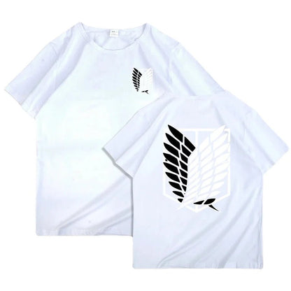 T-shirt Anime japonais hommes attaque sur Titan T-shirt unisexe Kawaii dessin animé Titan attaque graphique t-shirts mâle Harajuku hauts d'été - Bloopop