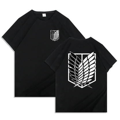 T-shirt Anime japonais hommes attaque sur Titan T-shirt unisexe Kawaii dessin animé Titan attaque graphique t-shirts mâle Harajuku hauts d'été - Bloopop