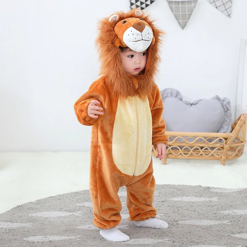 Tenue enfant en bas âge unisexe bébé Animal Costume Lion Costume pour enfants Homewear garçons combinaison Halloween habiller barboteuse - Bloopop