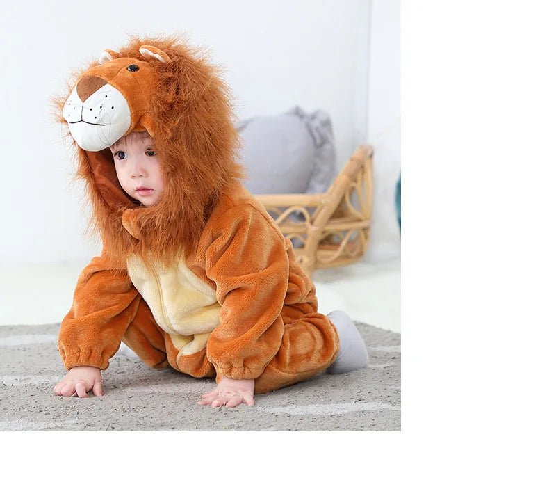 Tenue enfant en bas âge unisexe bébé Animal Costume Lion Costume pour enfants Homewear garçons combinaison Halloween habiller barboteuse - Bloopop