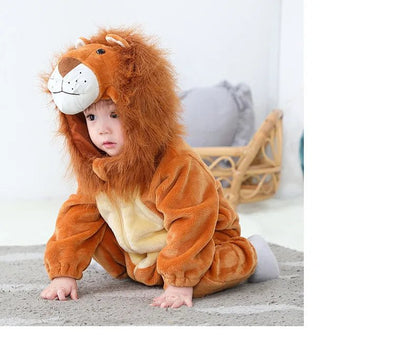 Tenue enfant en bas âge unisexe bébé Animal Costume Lion Costume pour enfants Homewear garçons combinaison Halloween habiller barboteuse - Bloopop