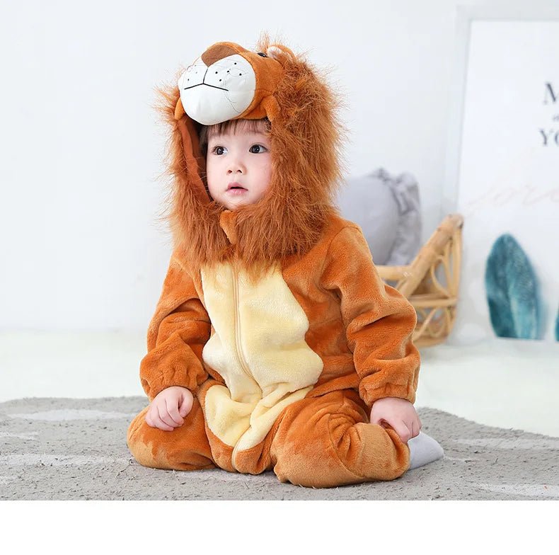 Tenue enfant en bas âge unisexe bébé Animal Costume Lion Costume pour enfants Homewear garçons combinaison Halloween habiller barboteuse - Bloopop