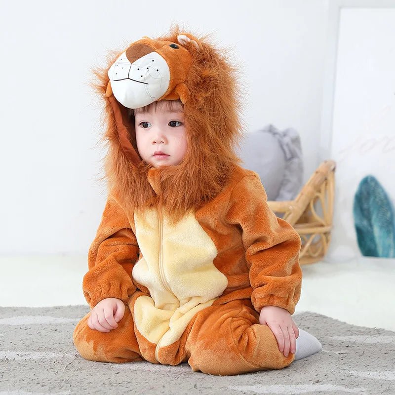 Tenue enfant en bas âge unisexe bébé Animal Costume Lion Costume pour enfants Homewear garçons combinaison Halloween habiller barboteuse - Bloopop