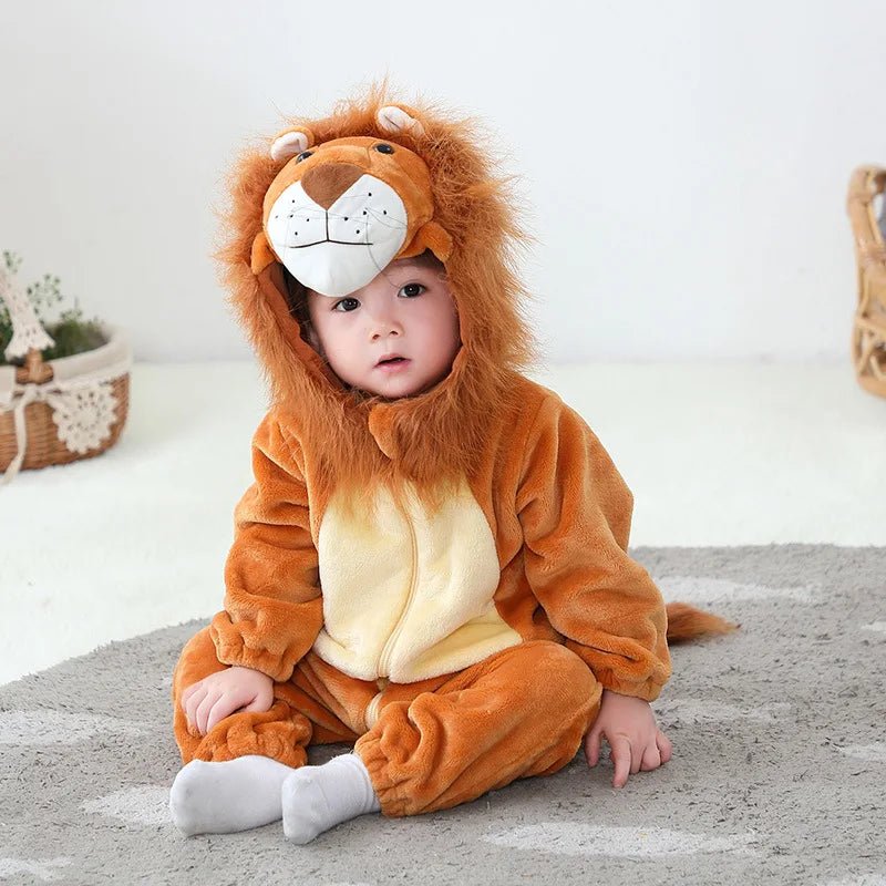 Tenue enfant en bas âge unisexe bébé Animal Costume Lion Costume pour enfants Homewear garçons combinaison Halloween habiller barboteuse - Bloopop