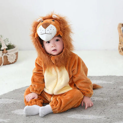 Tenue enfant en bas âge unisexe bébé Animal Costume Lion Costume pour enfants Homewear garçons combinaison Halloween habiller barboteuse - Bloopop