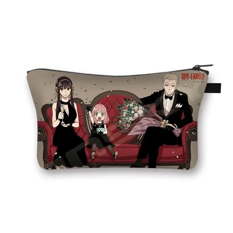 Trousse à cosmétiques de famille Spy X Anime pour femmes, petit porte - rouge à lèvres, bijoux en poudre, cadeau de maquillage, Harajuku Spy Family - Bloopop