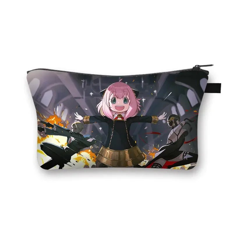 Trousse à cosmétiques de famille Spy X Anime pour femmes, petit porte - rouge à lèvres, bijoux en poudre, cadeau de maquillage, Harajuku Spy Family - Bloopop