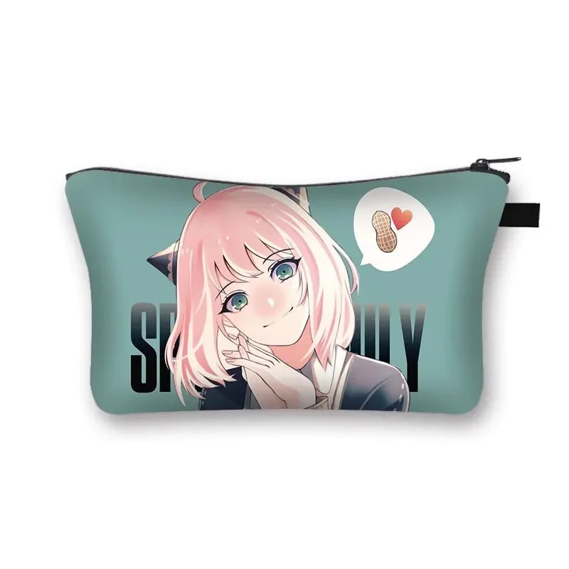 Trousse à cosmétiques de famille Spy X Anime pour femmes, petit porte - rouge à lèvres, bijoux en poudre, cadeau de maquillage, Harajuku Spy Family - Bloopop