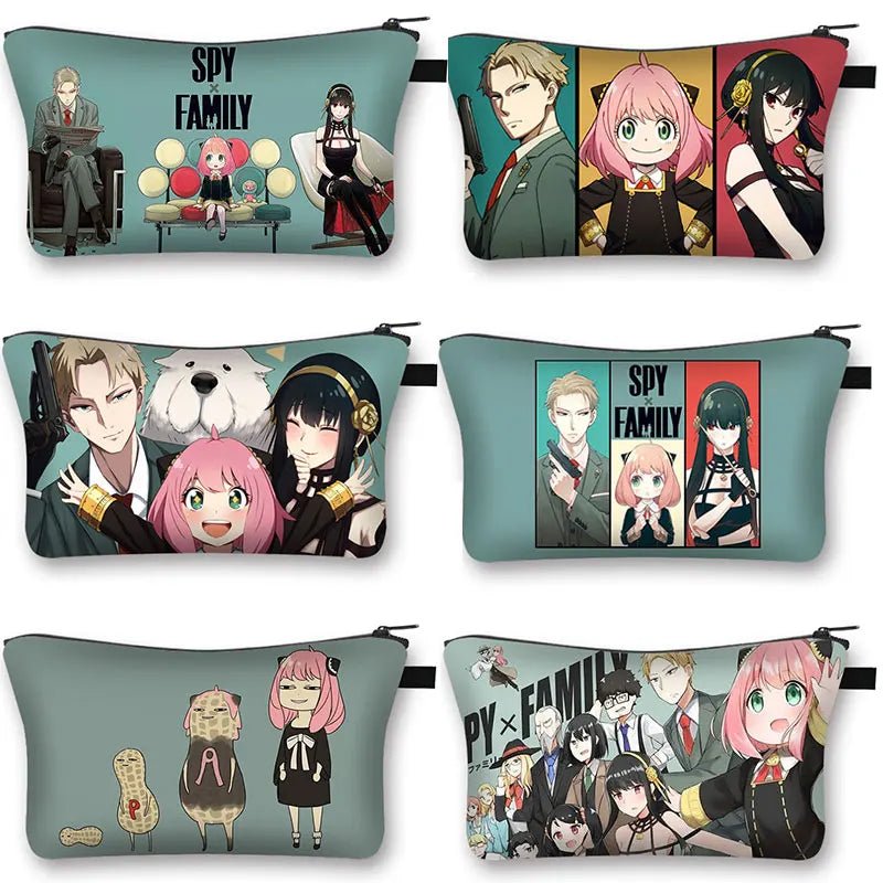 Trousse à cosmétiques de famille Spy X Anime pour femmes, petit porte - rouge à lèvres, bijoux en poudre, cadeau de maquillage, Harajuku Spy Family - Bloopop