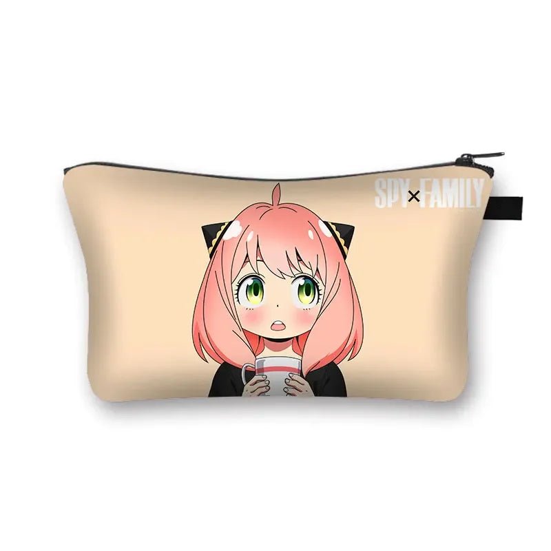 Trousse à cosmétiques de famille Spy X Anime pour femmes, petit porte - rouge à lèvres, bijoux en poudre, cadeau de maquillage, Harajuku Spy Family - Bloopop