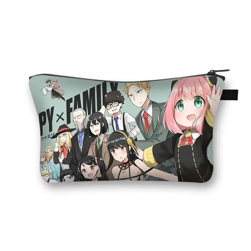 Trousse à cosmétiques de famille Spy X Anime pour femmes, petit porte - rouge à lèvres, bijoux en poudre, cadeau de maquillage, Harajuku Spy Family - Bloopop