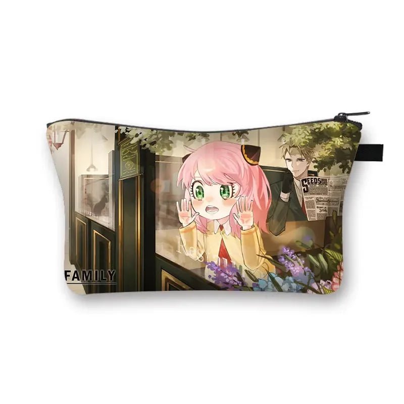 Trousse à cosmétiques de famille Spy X Anime pour femmes, petit porte - rouge à lèvres, bijoux en poudre, cadeau de maquillage, Harajuku Spy Family - Bloopop