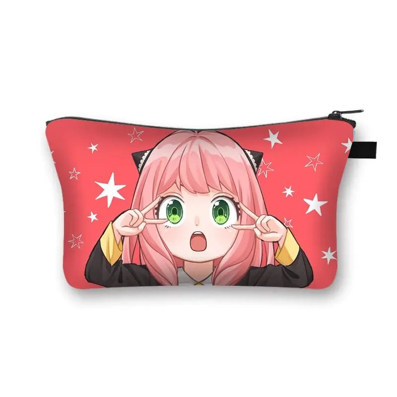 Trousse à cosmétiques de famille Spy X Anime pour femmes, petit porte - rouge à lèvres, bijoux en poudre, cadeau de maquillage, Harajuku Spy Family - Bloopop