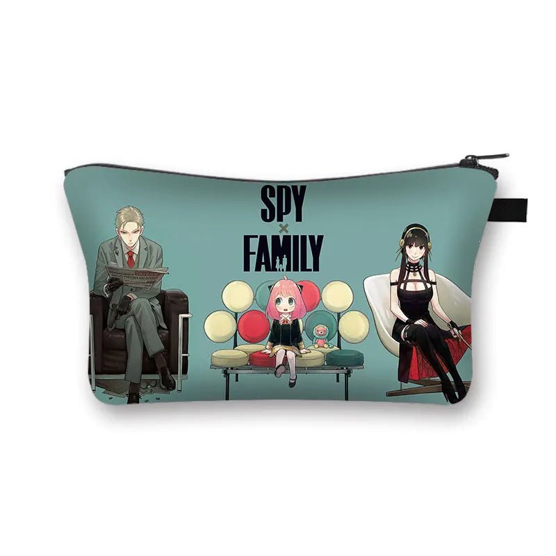 Trousse à cosmétiques de famille Spy X Anime pour femmes, petit porte - rouge à lèvres, bijoux en poudre, cadeau de maquillage, Harajuku Spy Family - Bloopop