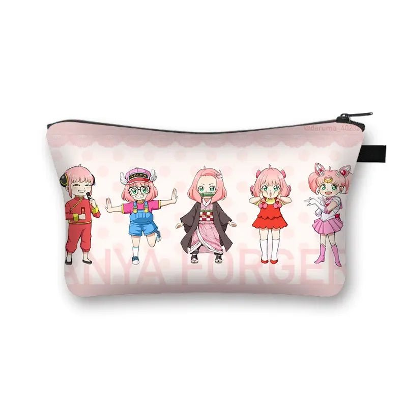 Trousse à cosmétiques de famille Spy X Anime pour femmes, petit porte - rouge à lèvres, bijoux en poudre, cadeau de maquillage, Harajuku Spy Family - Bloopop