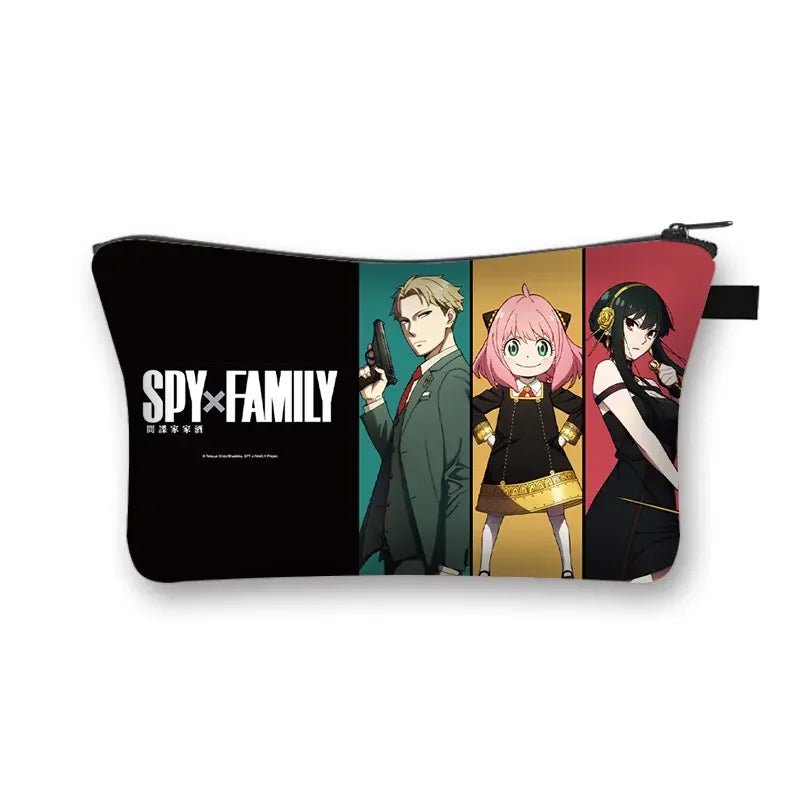 Trousse à cosmétiques de famille Spy X Anime pour femmes, petit porte - rouge à lèvres, bijoux en poudre, cadeau de maquillage, Harajuku Spy Family - Bloopop