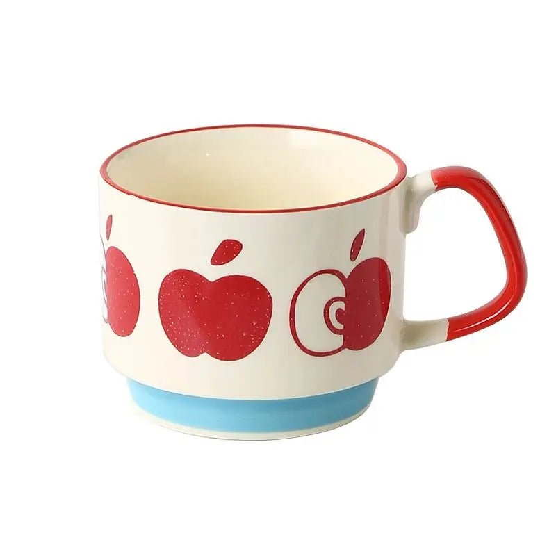 YWDL japonais fleur café tasse ensemble rétro céramique lait avoine tasse bureau eau poignée tasse cuisine fête Drinkware ensemble 300ml - Bloopop