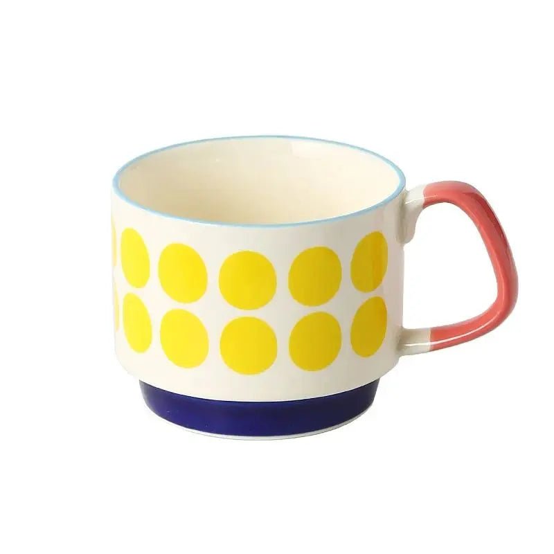 YWDL japonais fleur café tasse ensemble rétro céramique lait avoine tasse bureau eau poignée tasse cuisine fête Drinkware ensemble 300ml - Bloopop